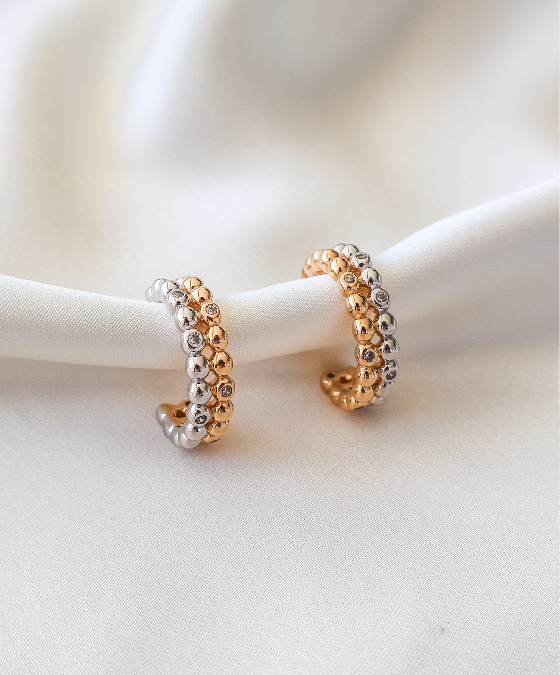 Bruna Rose Silver Earrings