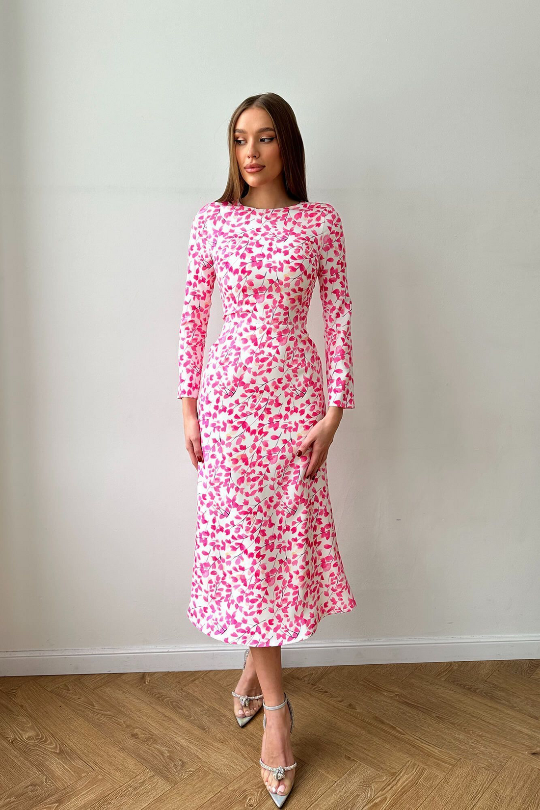 Long Sleeve Amelie Pink Dress