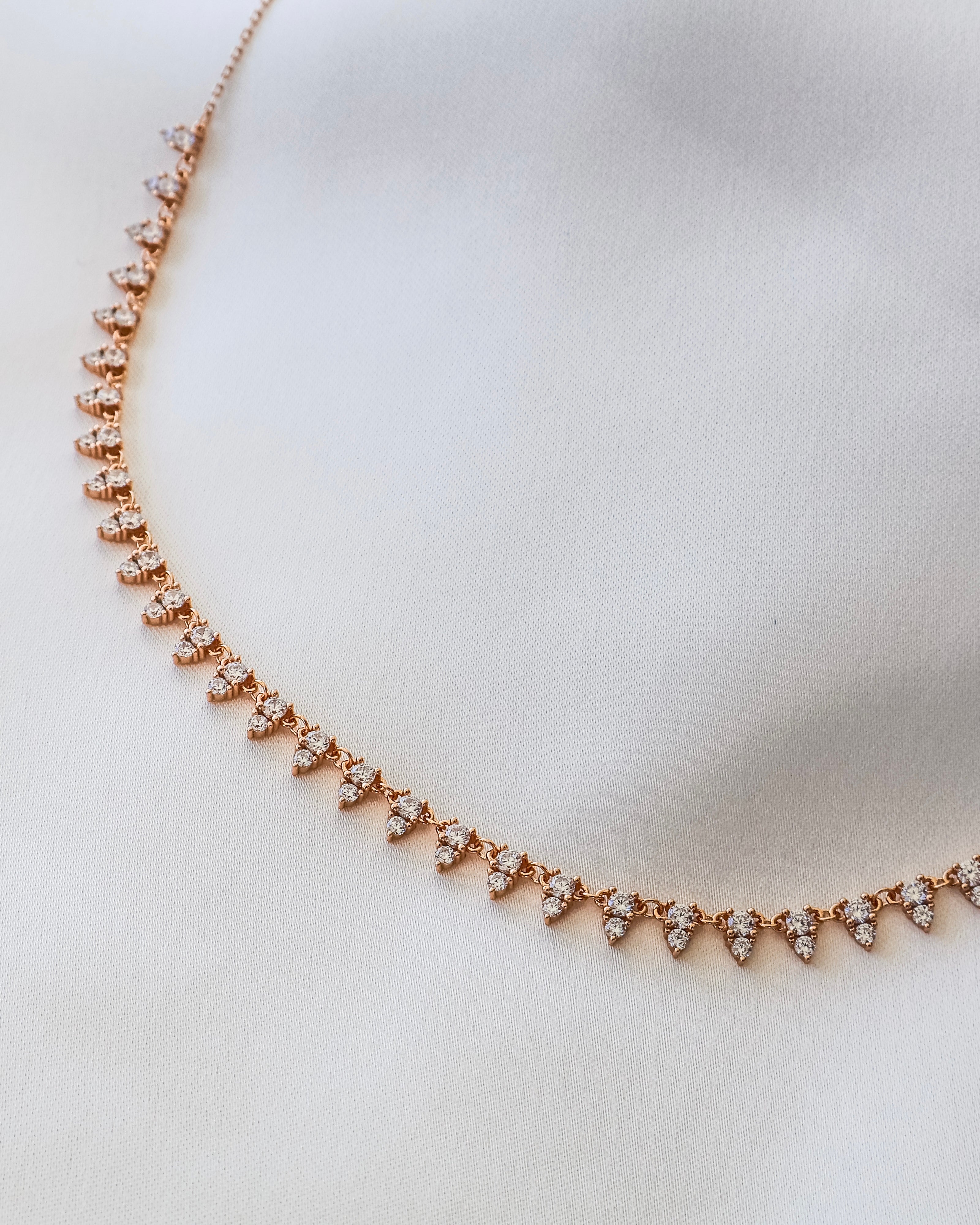 Celeste Rose Droplet Necklace
