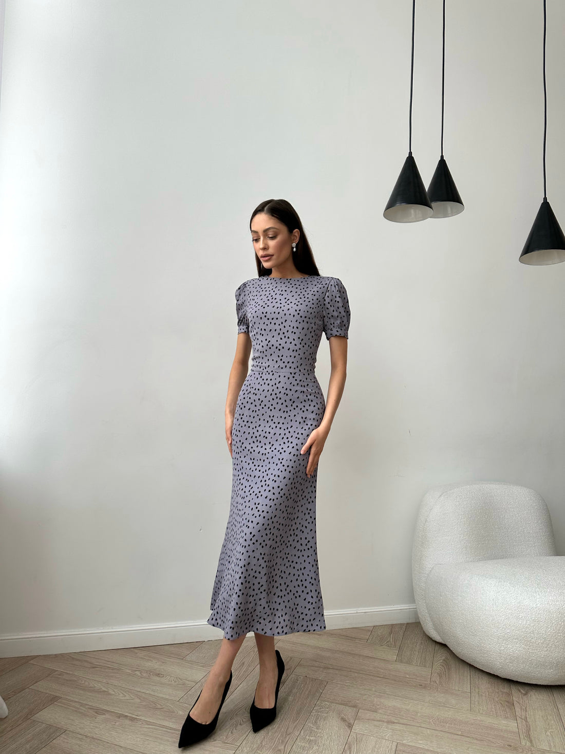 Midi Alro Grey Dress