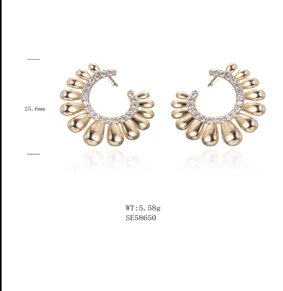 Moonrise Golden Earrings