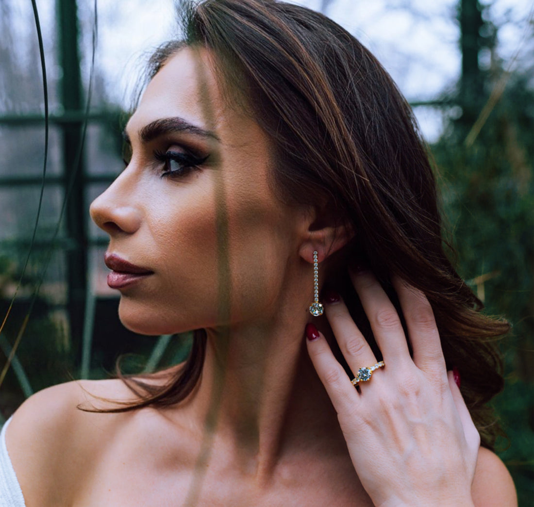 Cercei MB Cristal Aur