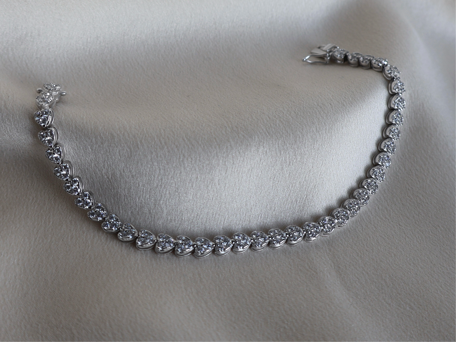 MB Heart Tennis Bracelet