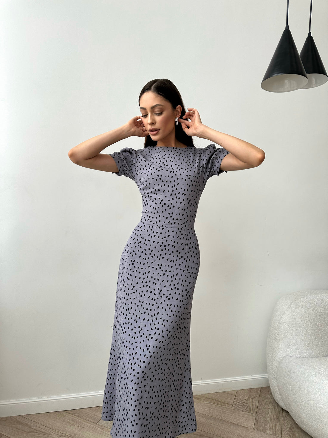 Midi Alro Grey Dress