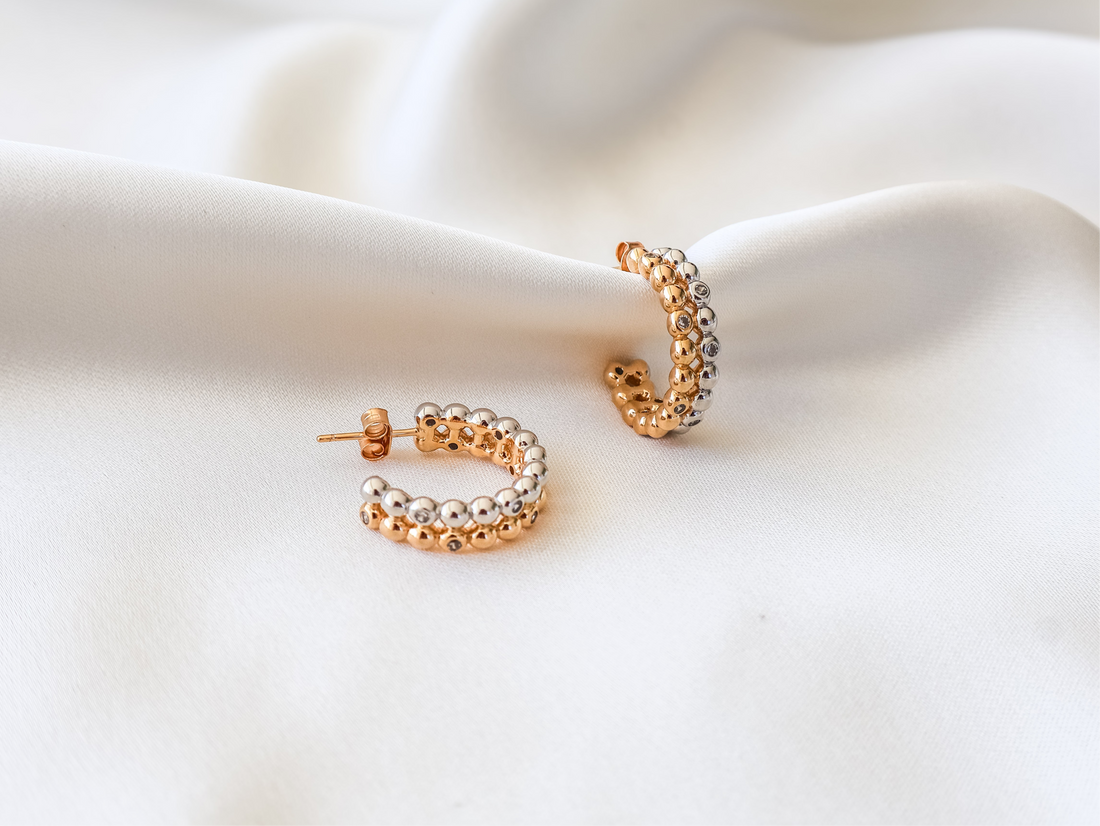 Bruna Rose Silver Earrings