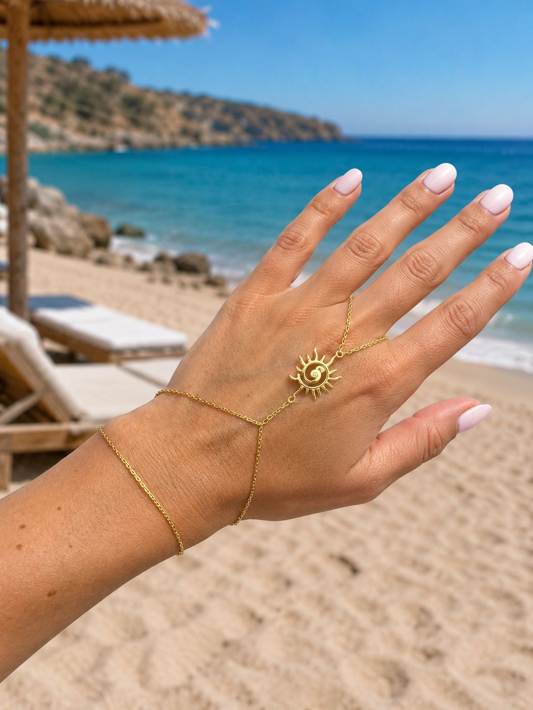 Golden Sol Hand Chain