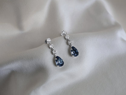 MB Blue Sapphire Drop Earrings