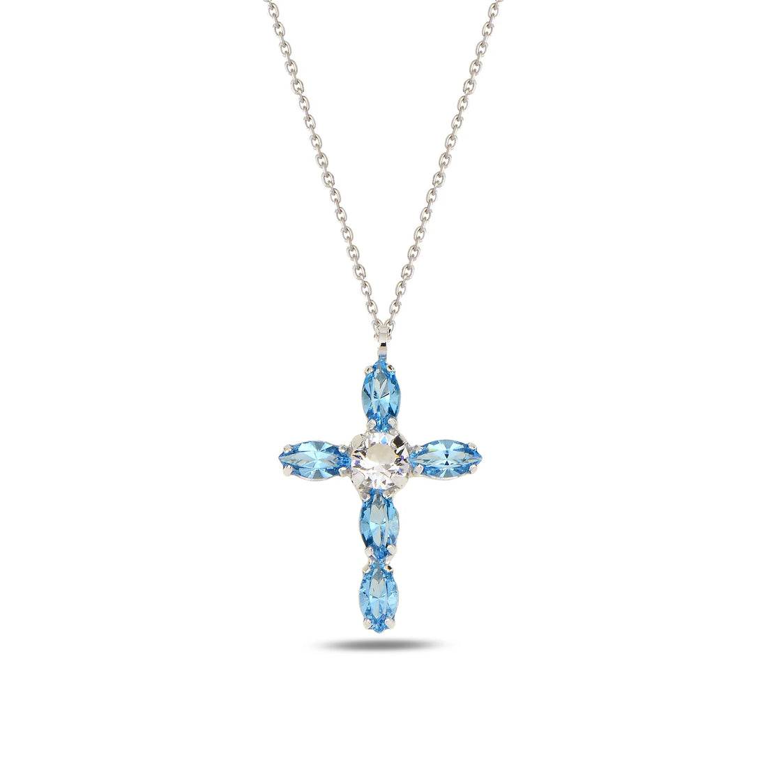 MB Blue Cross Necklace