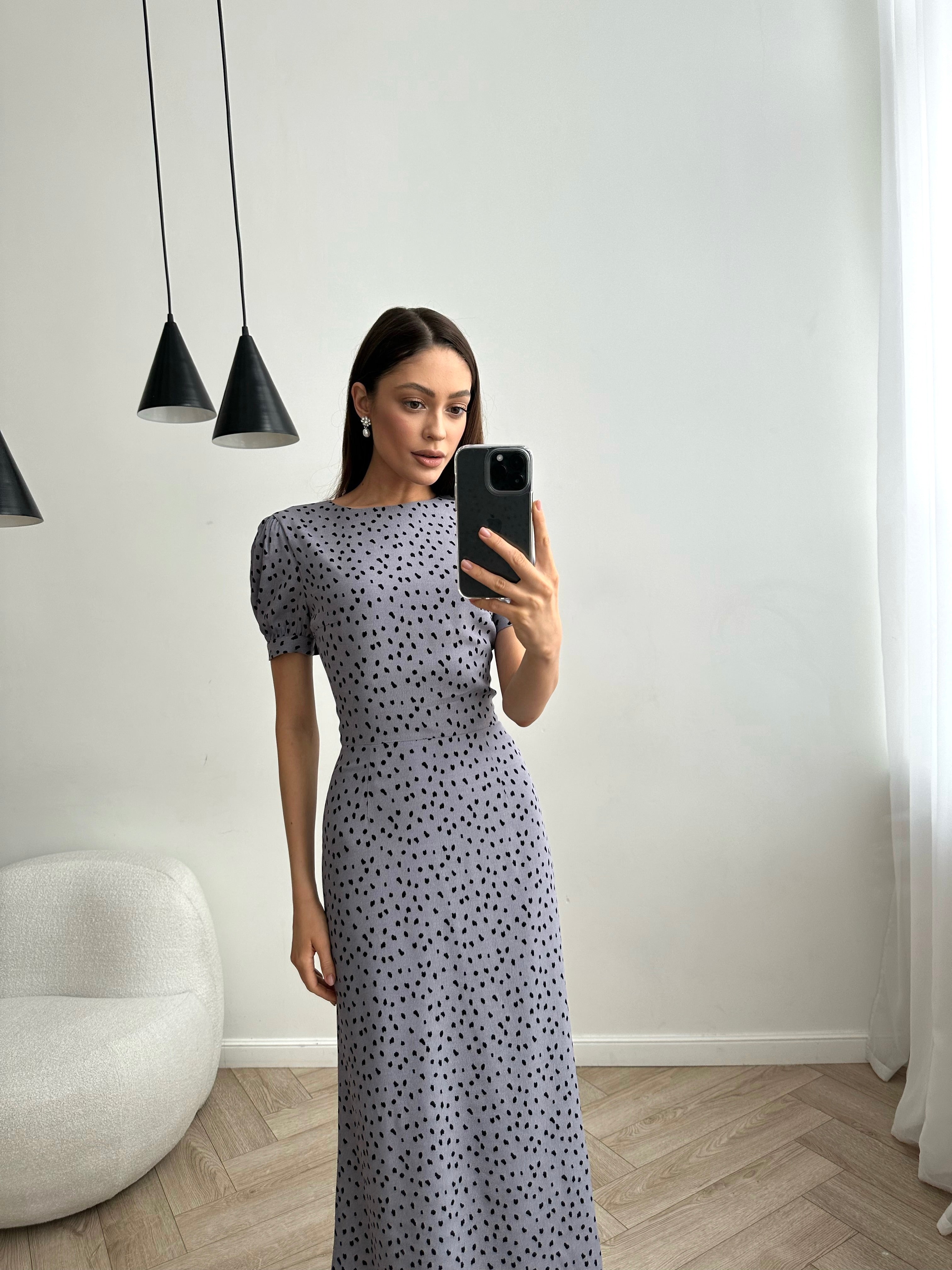 Midi Alro Grey Dress