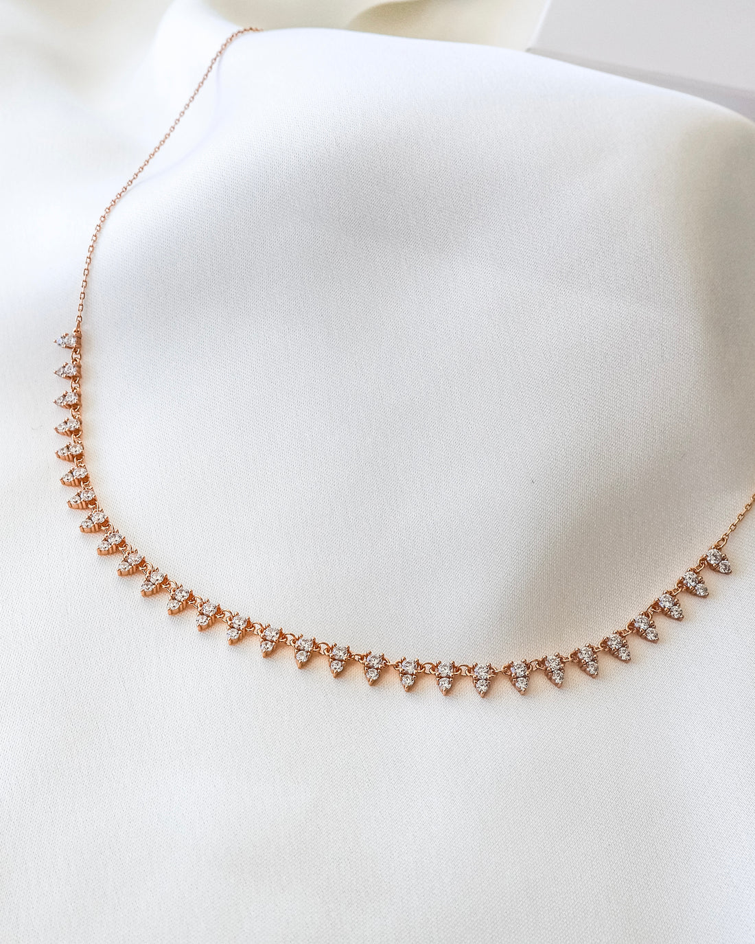 Celeste Rose Droplet Necklace