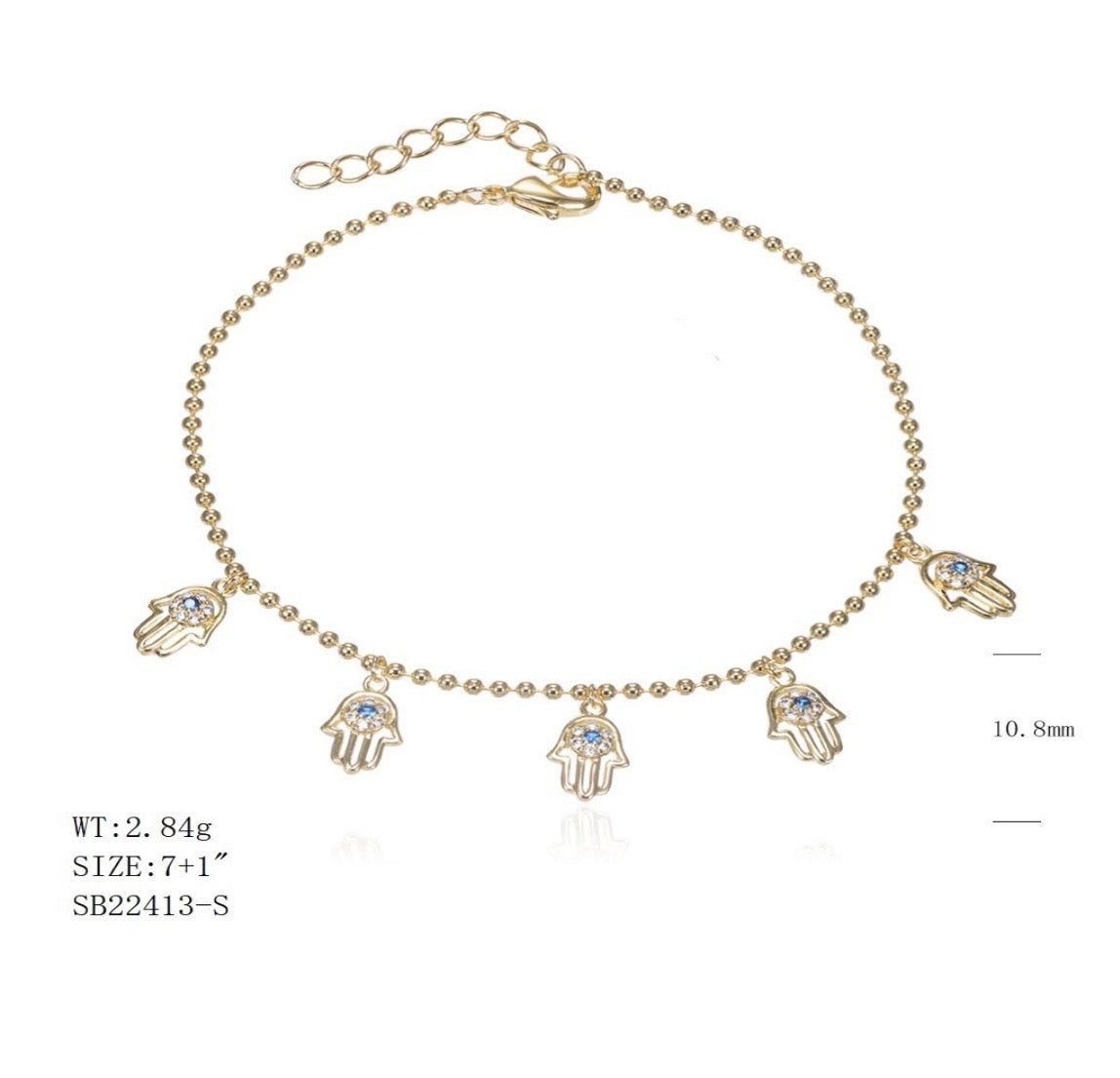 Fatima Rose Gold Bracelet