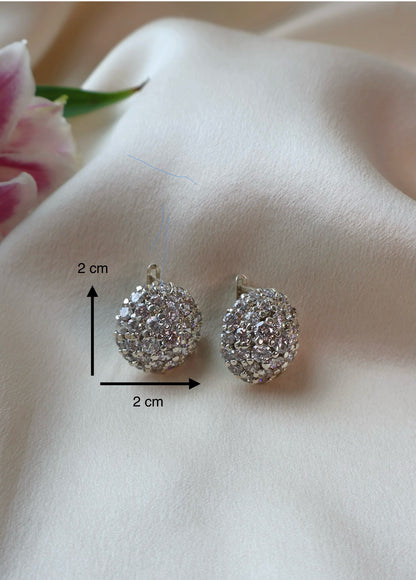 MB Crystal Stud Earrings