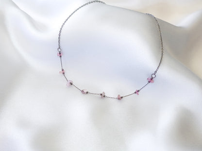 Aura Rose Quartz Jewelry Set