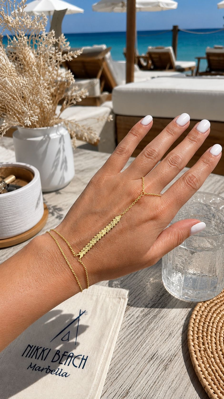 Golden Serpente Hand Chain