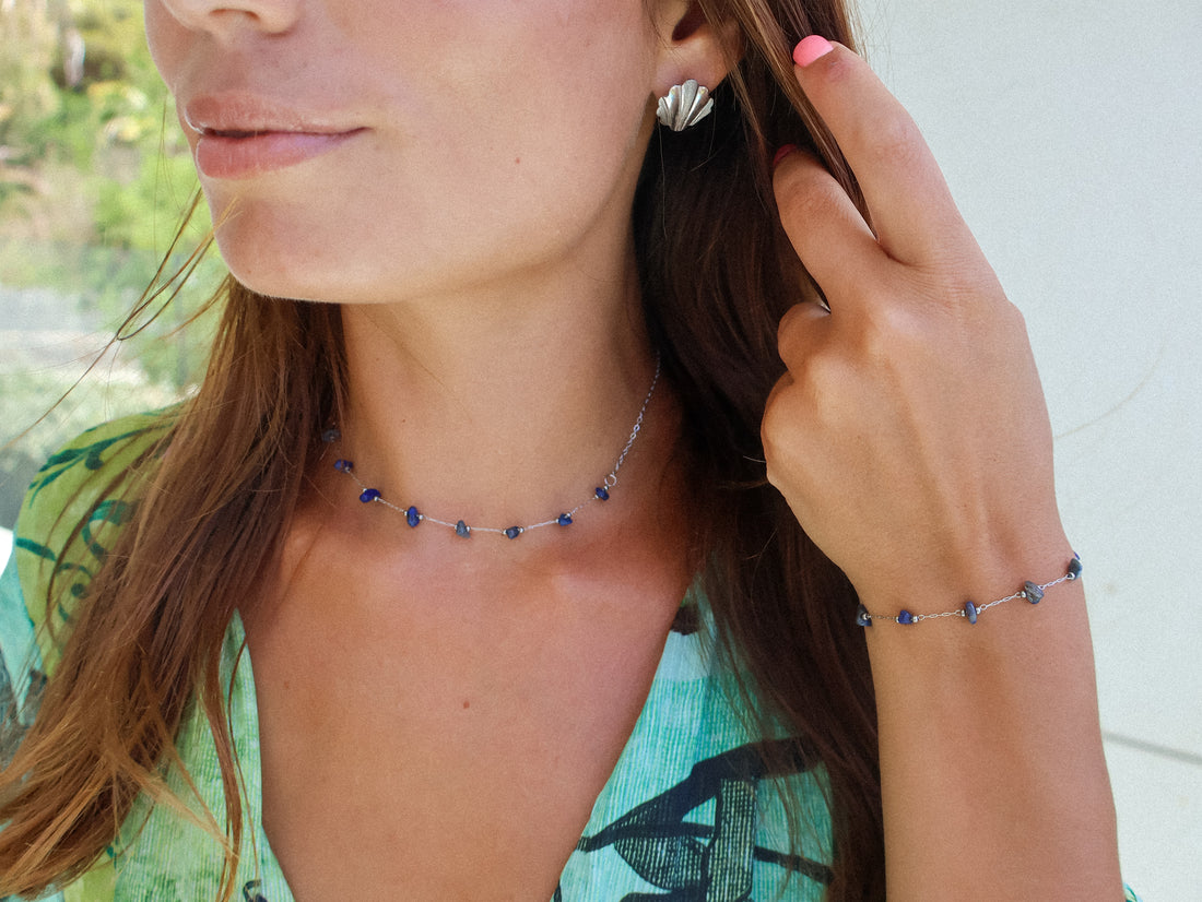 Aura Lapis Lazuli Jewelry Set