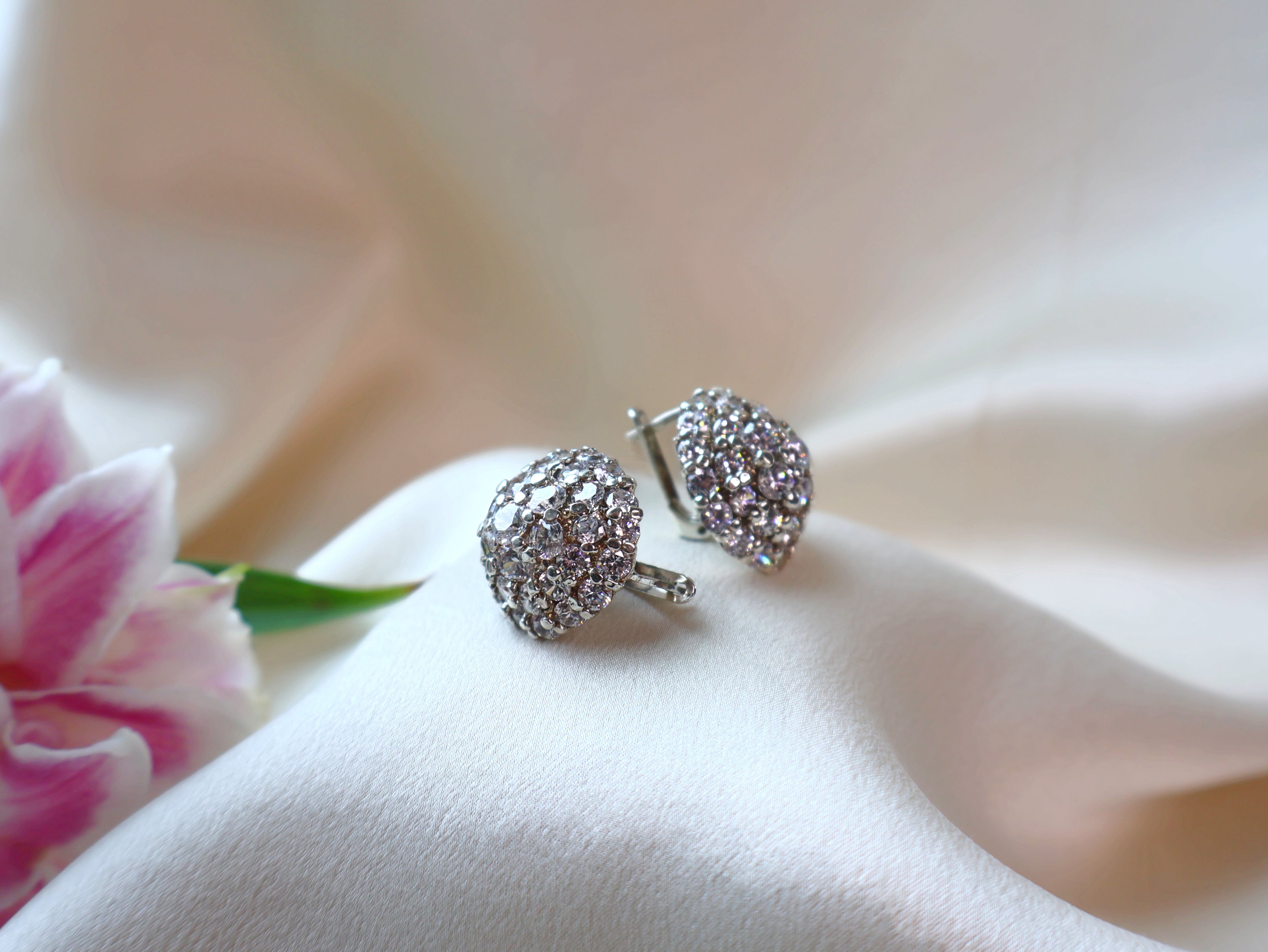 MB Crystal Stud Earrings