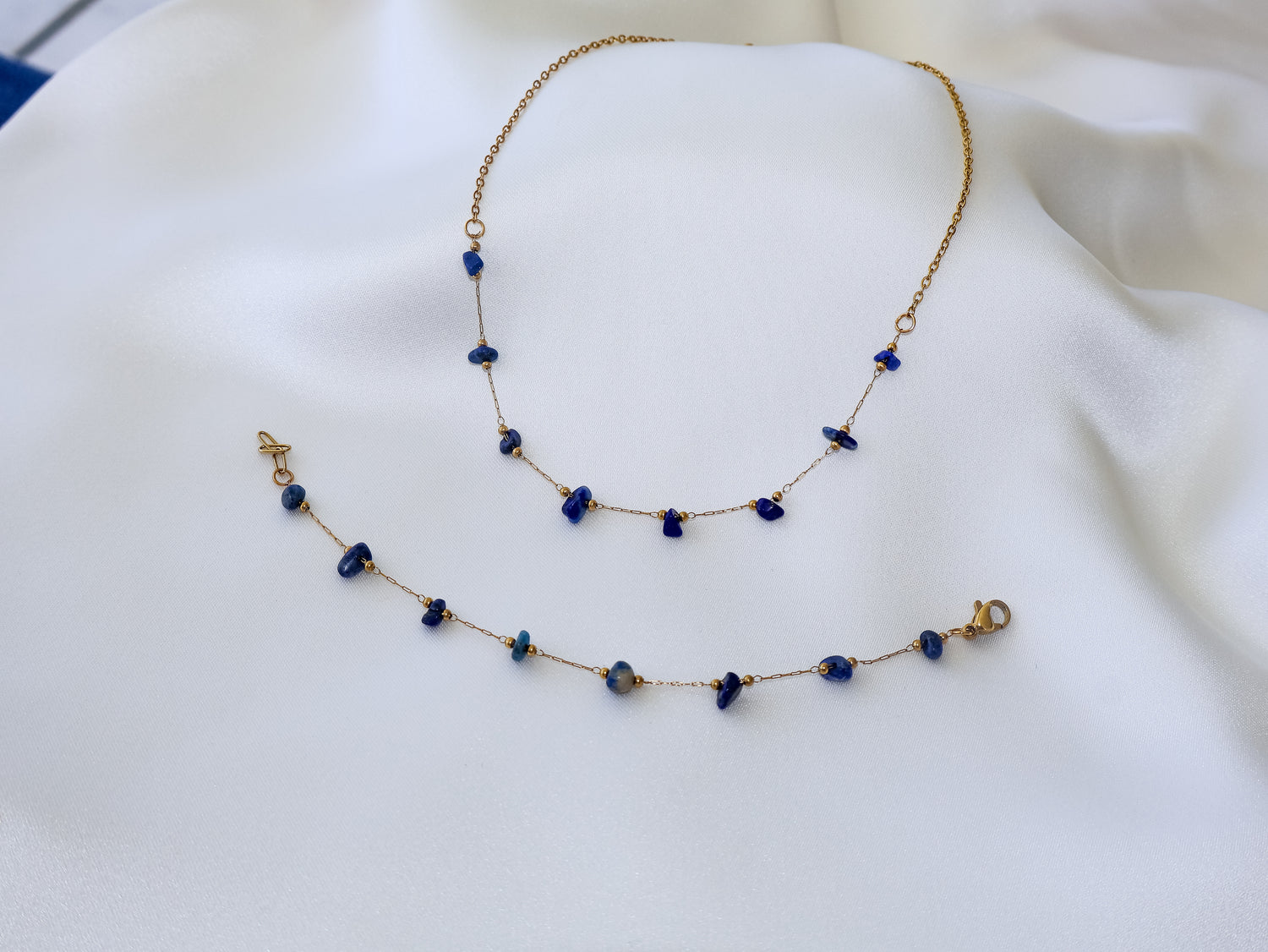 Aura Lapis Lazuli Jewelry Set