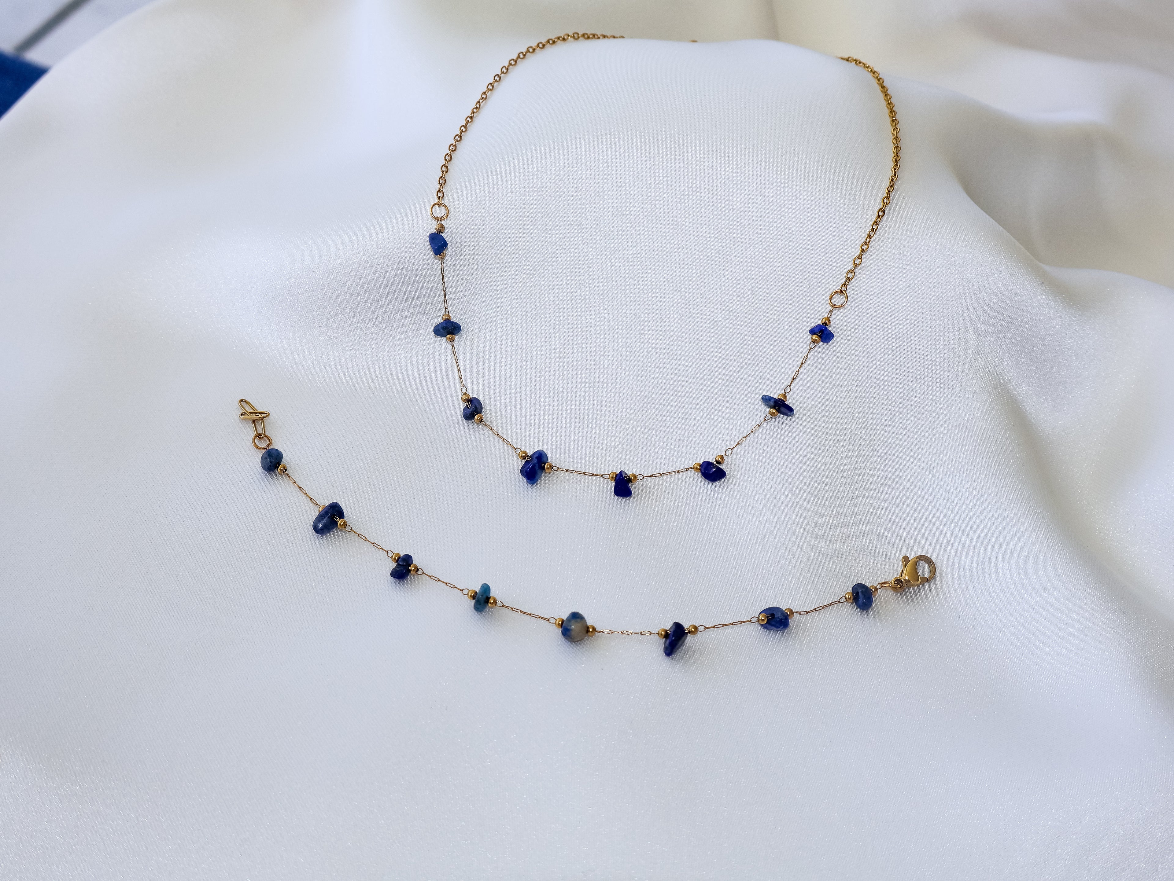 Aura Lapis Lazuli Jewelry Set