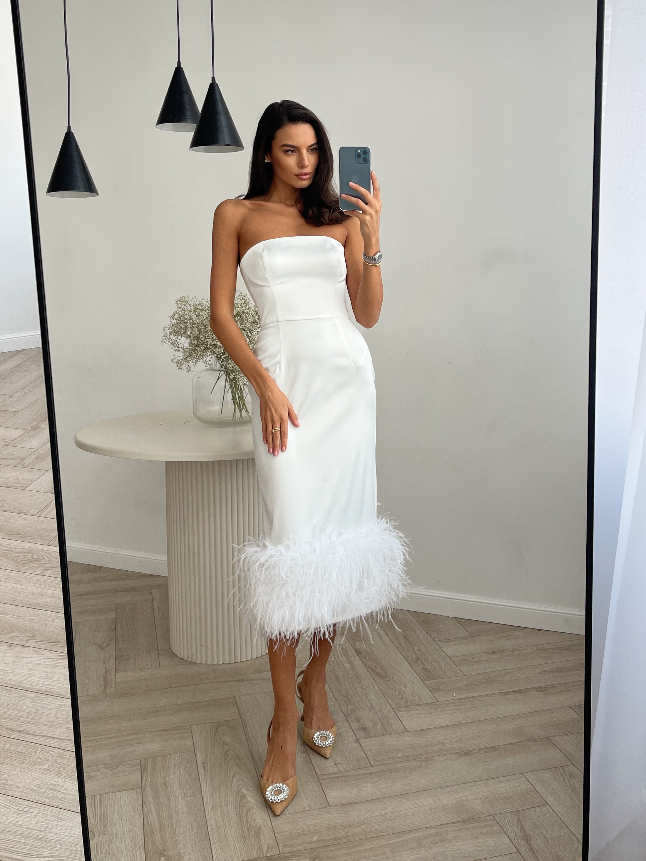 Midi Delphine White Dress