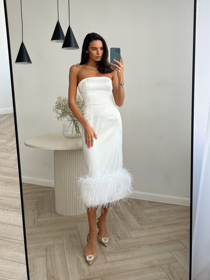Midi Delphine White Dress