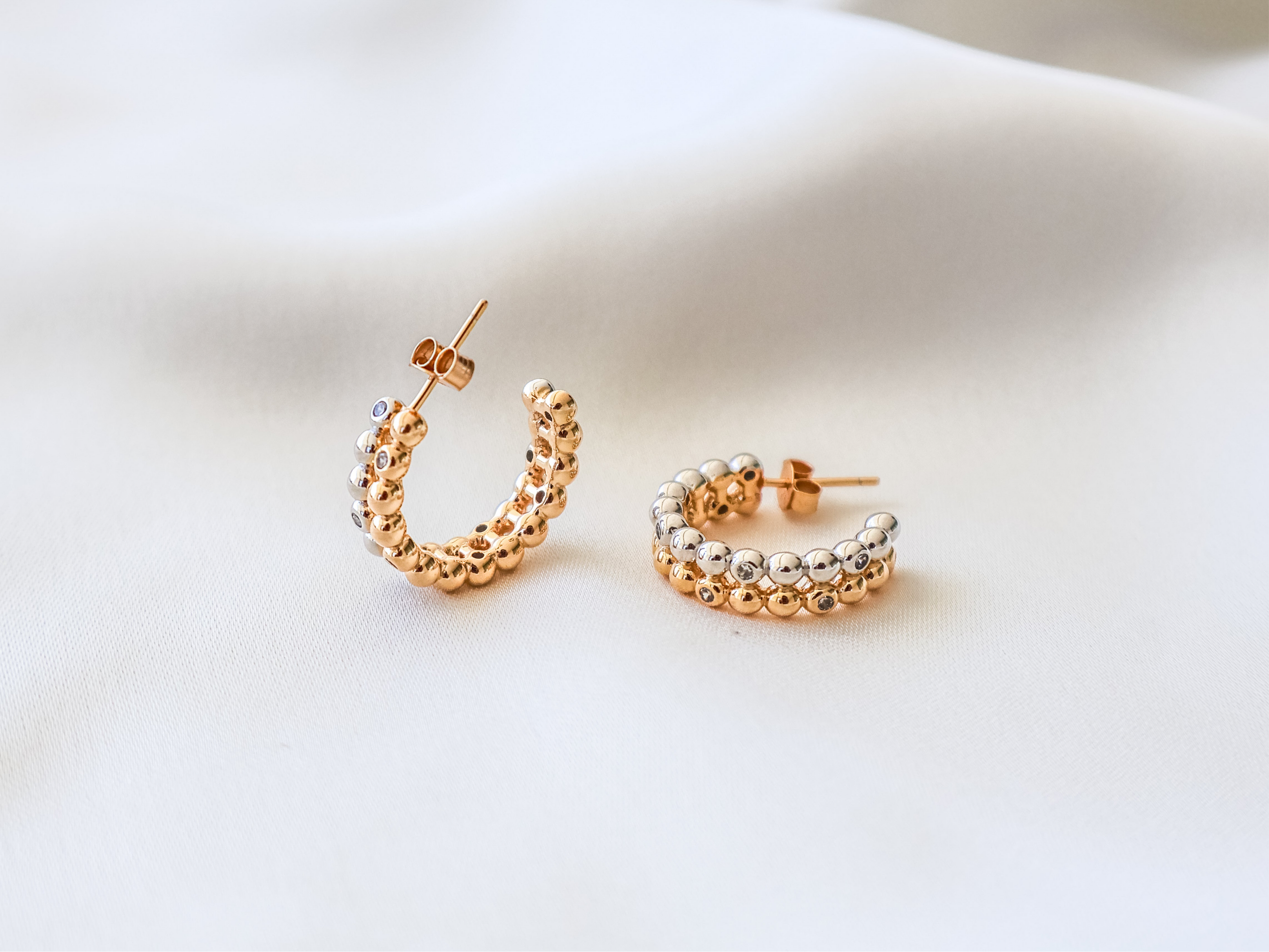 Bruna Rose Silver Earrings