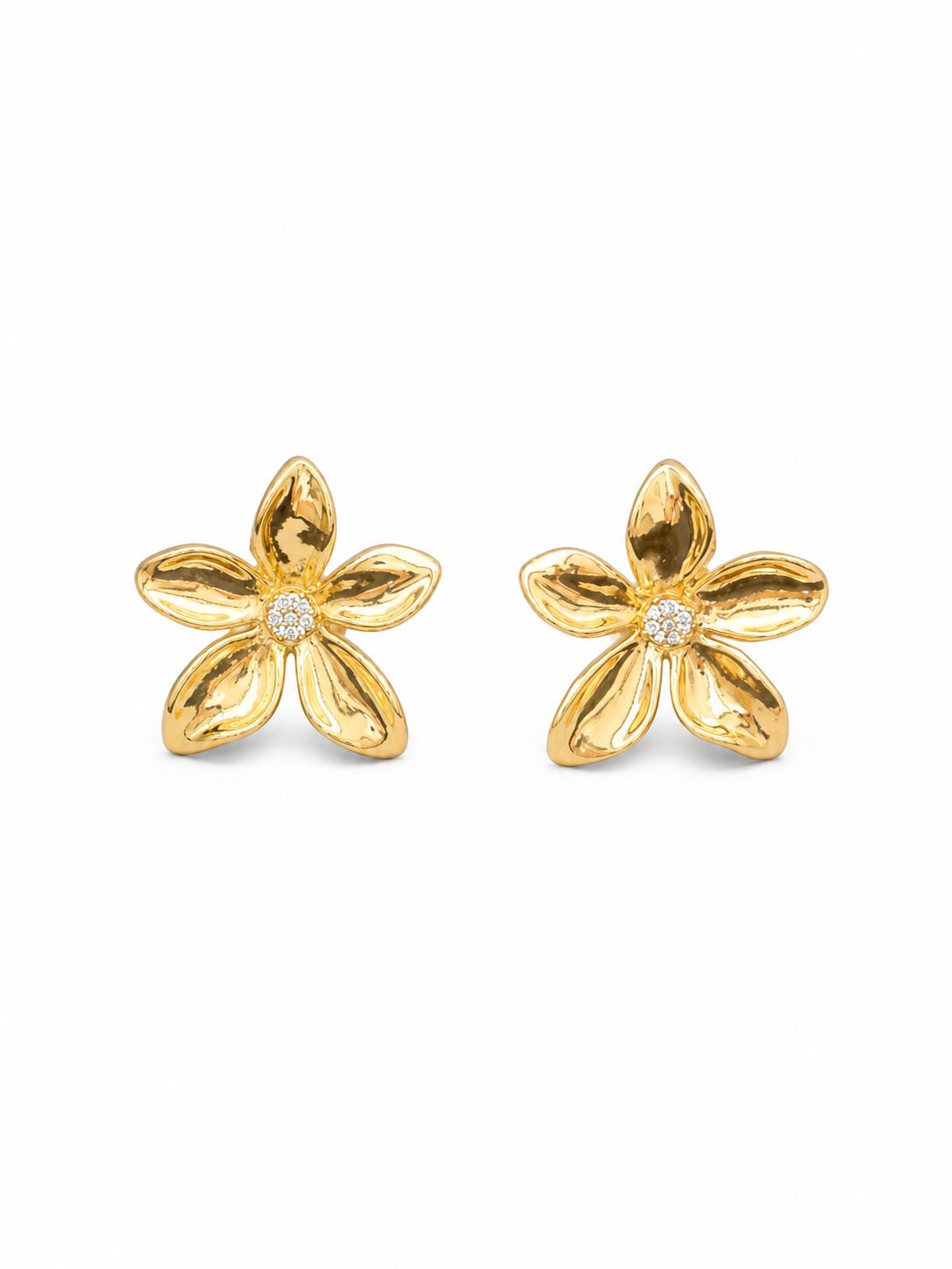 MB Rose Golden Flower Earrings