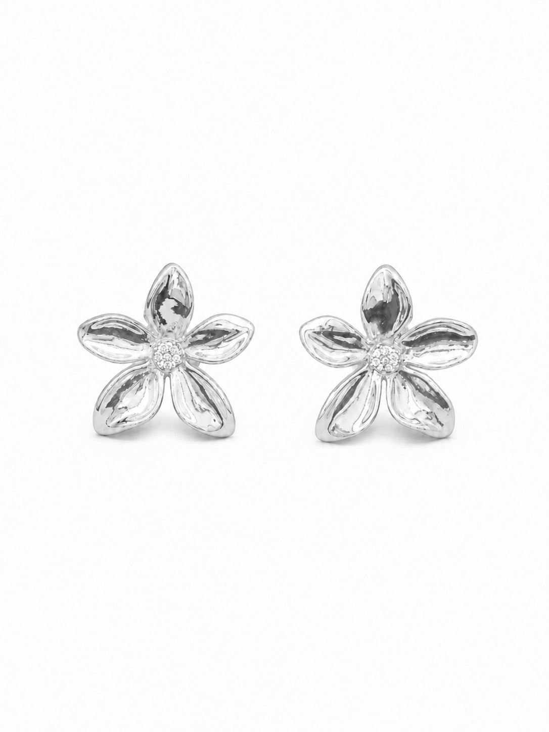 Flower Silver Earrings