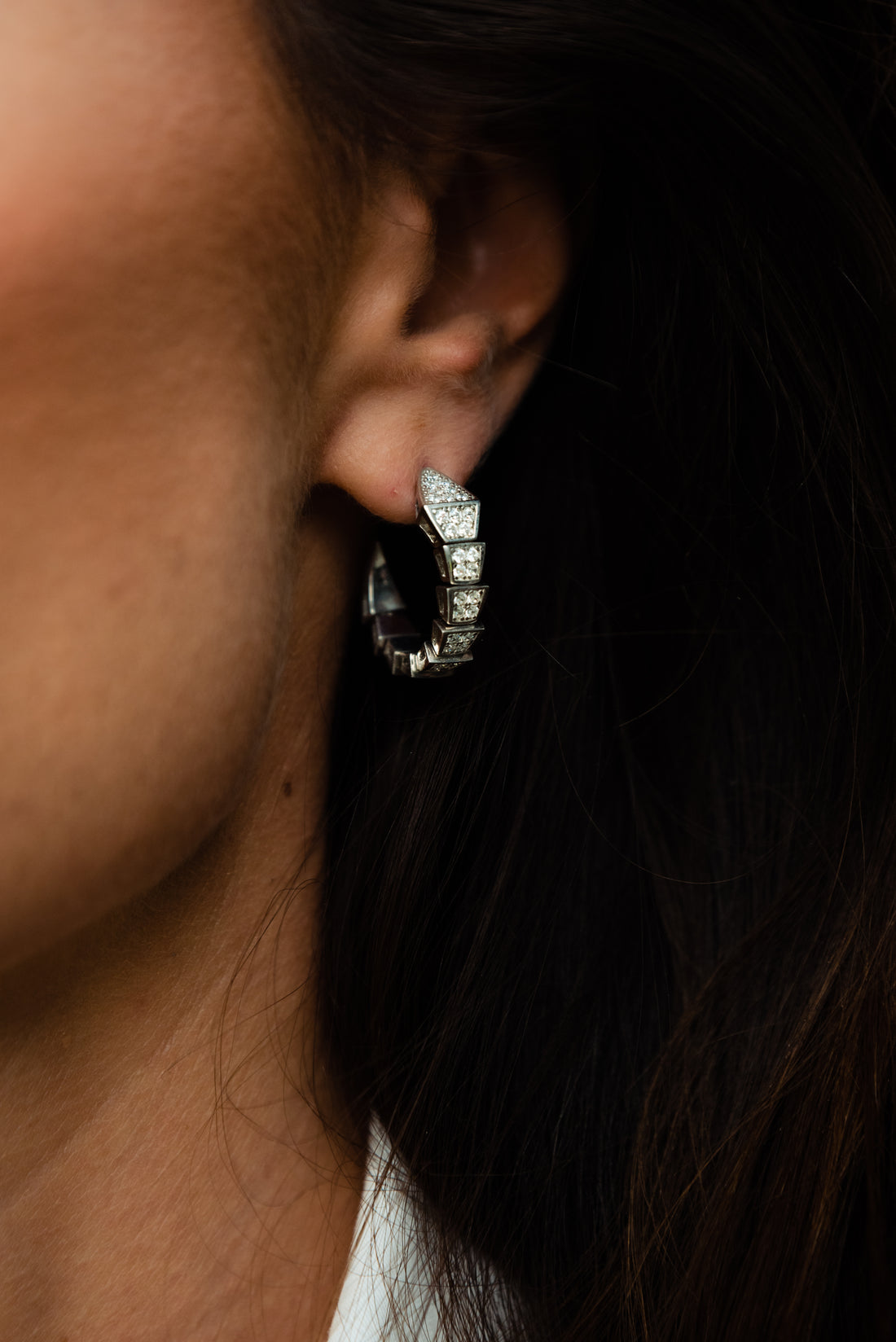 MB Crystal Snake Earrings