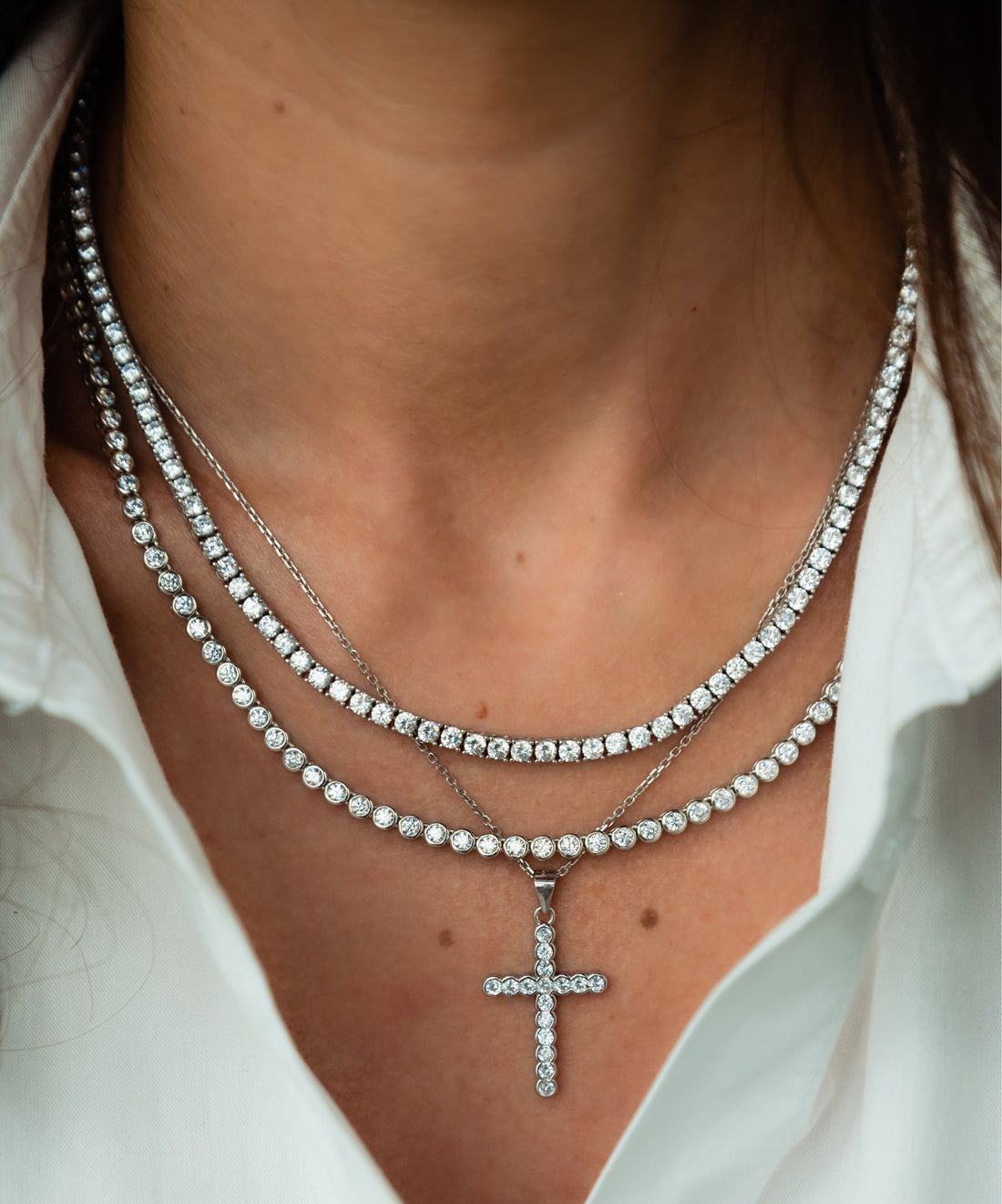 MB Tennis Necklace Aura