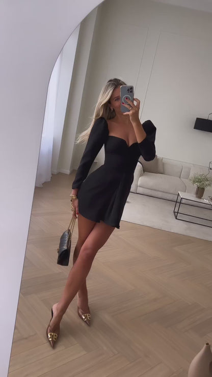 Black Long sleeve Kelly Dress
