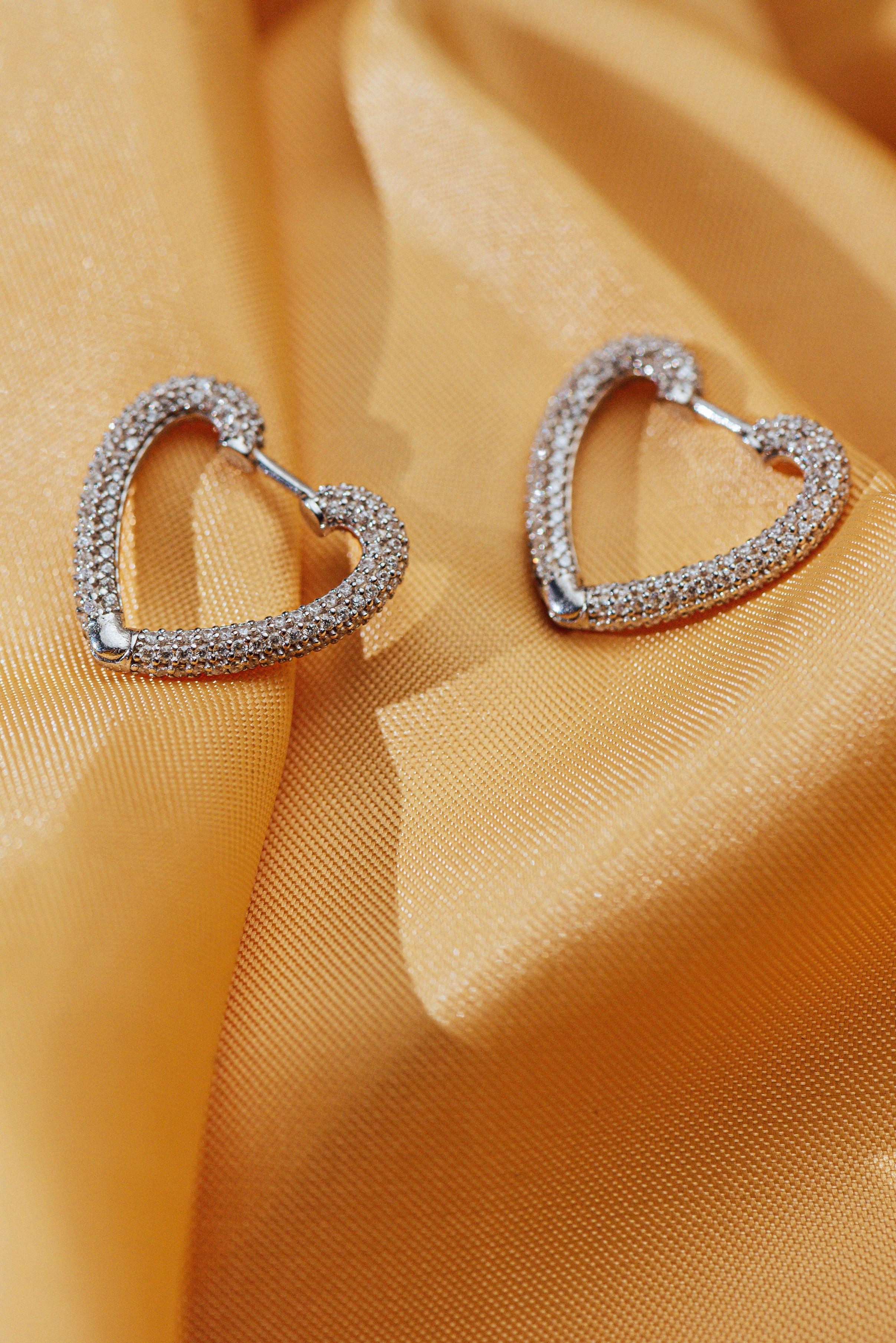 MB Heart Earrings