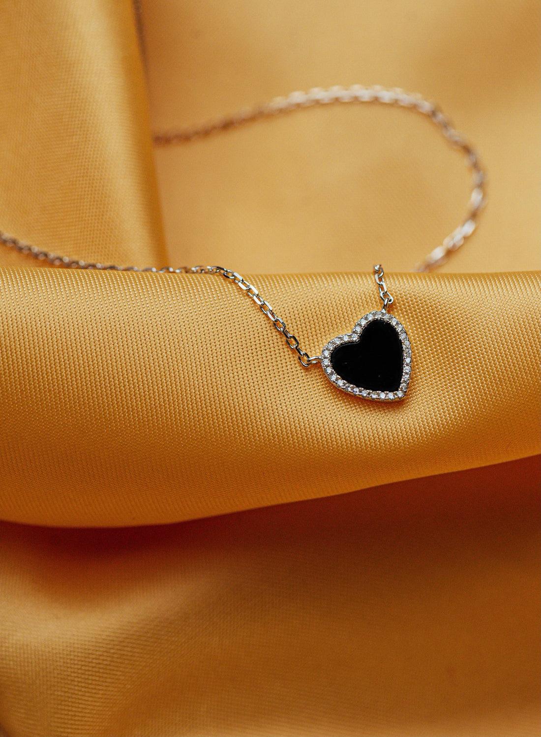 MB Black Heart Necklace