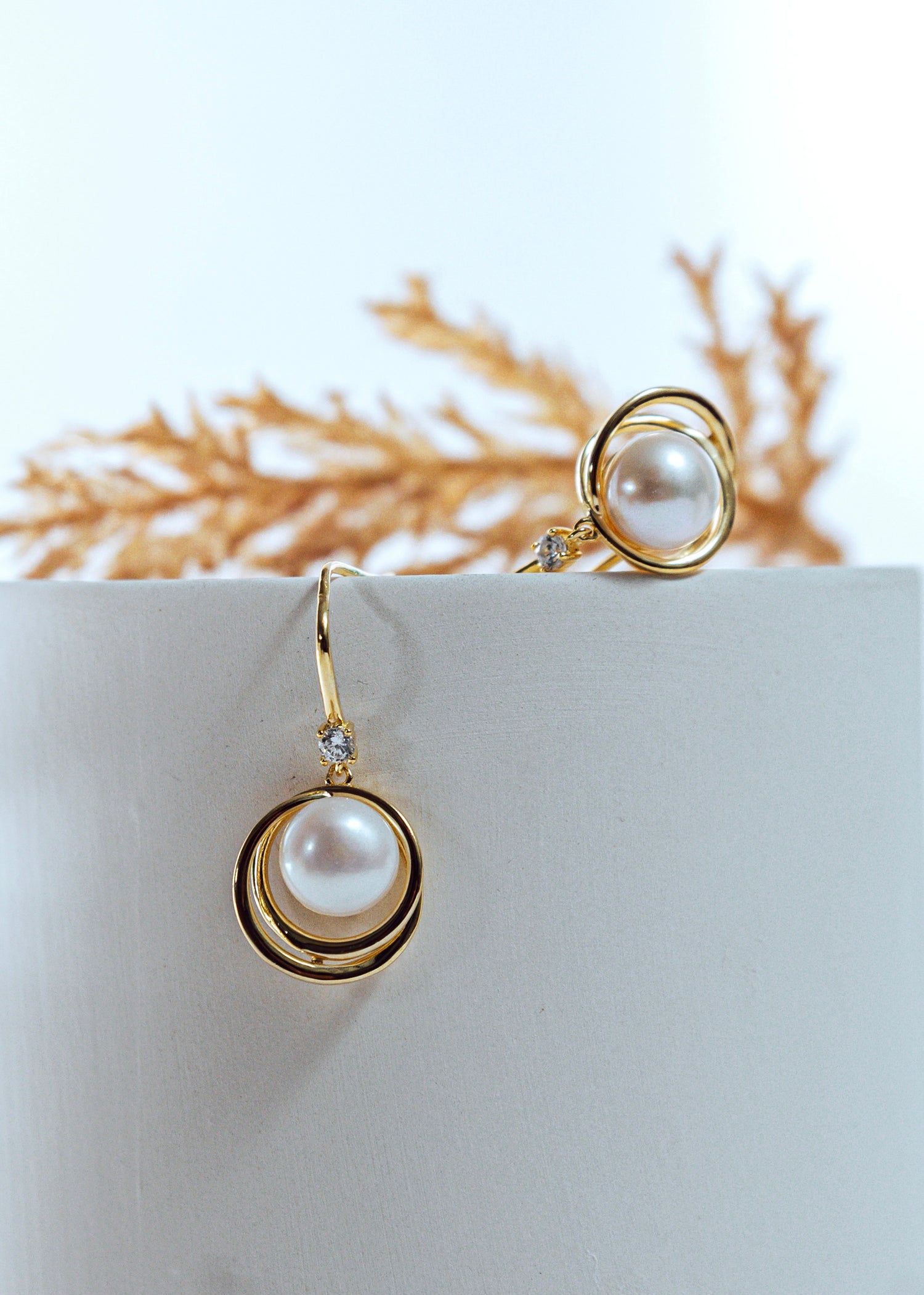 MB Satin Pearl Earrings