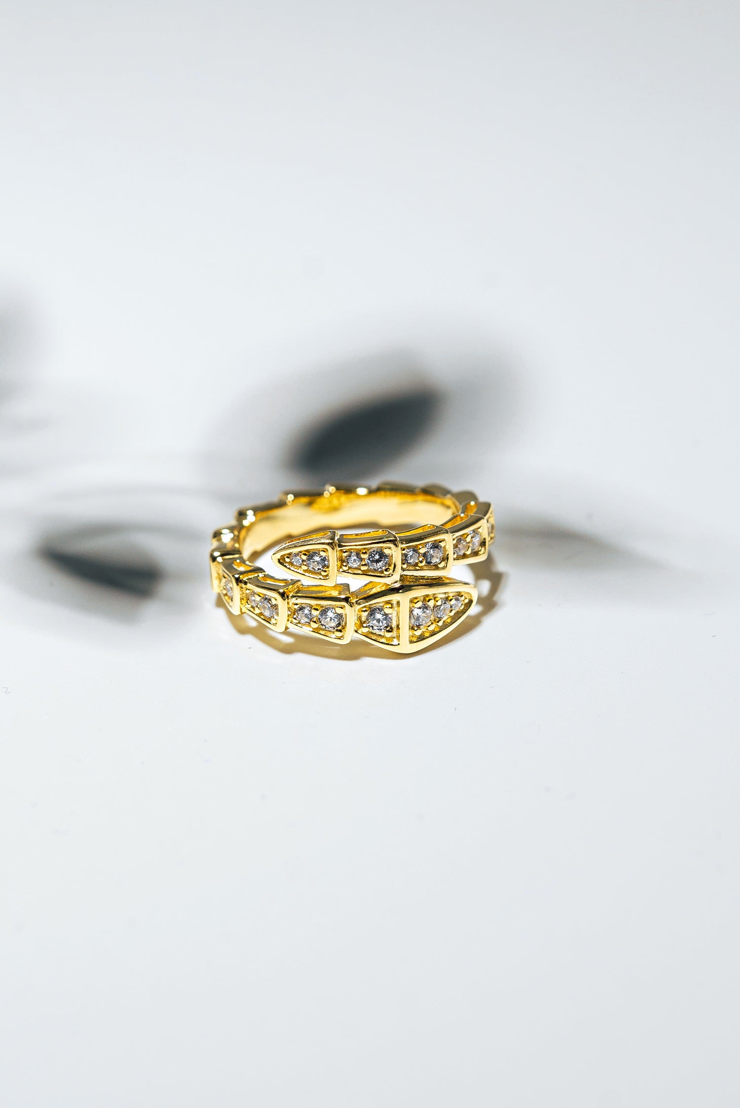 MB-Ring Crystal Snake Golden