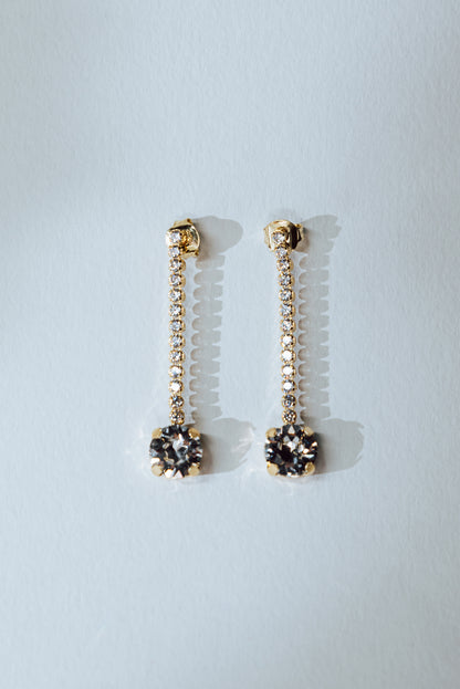 MB Crystal Earrings Gold