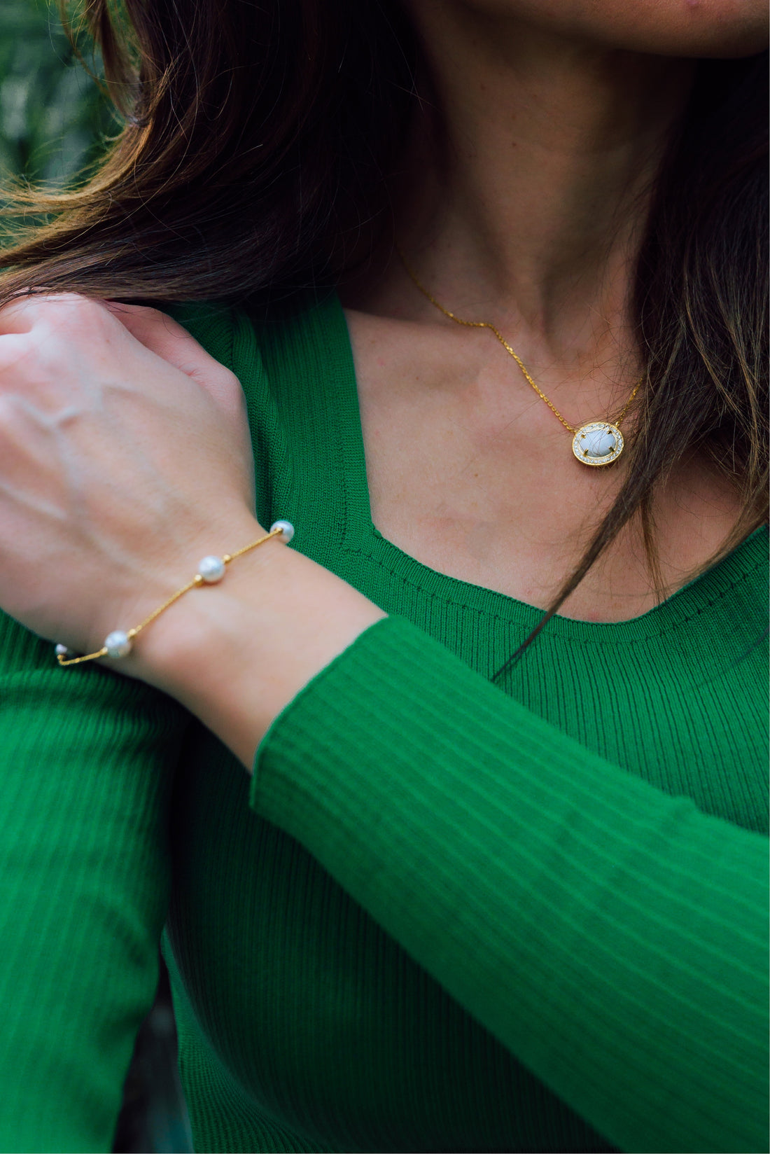 MB Monica Pearl Bracelet Golden