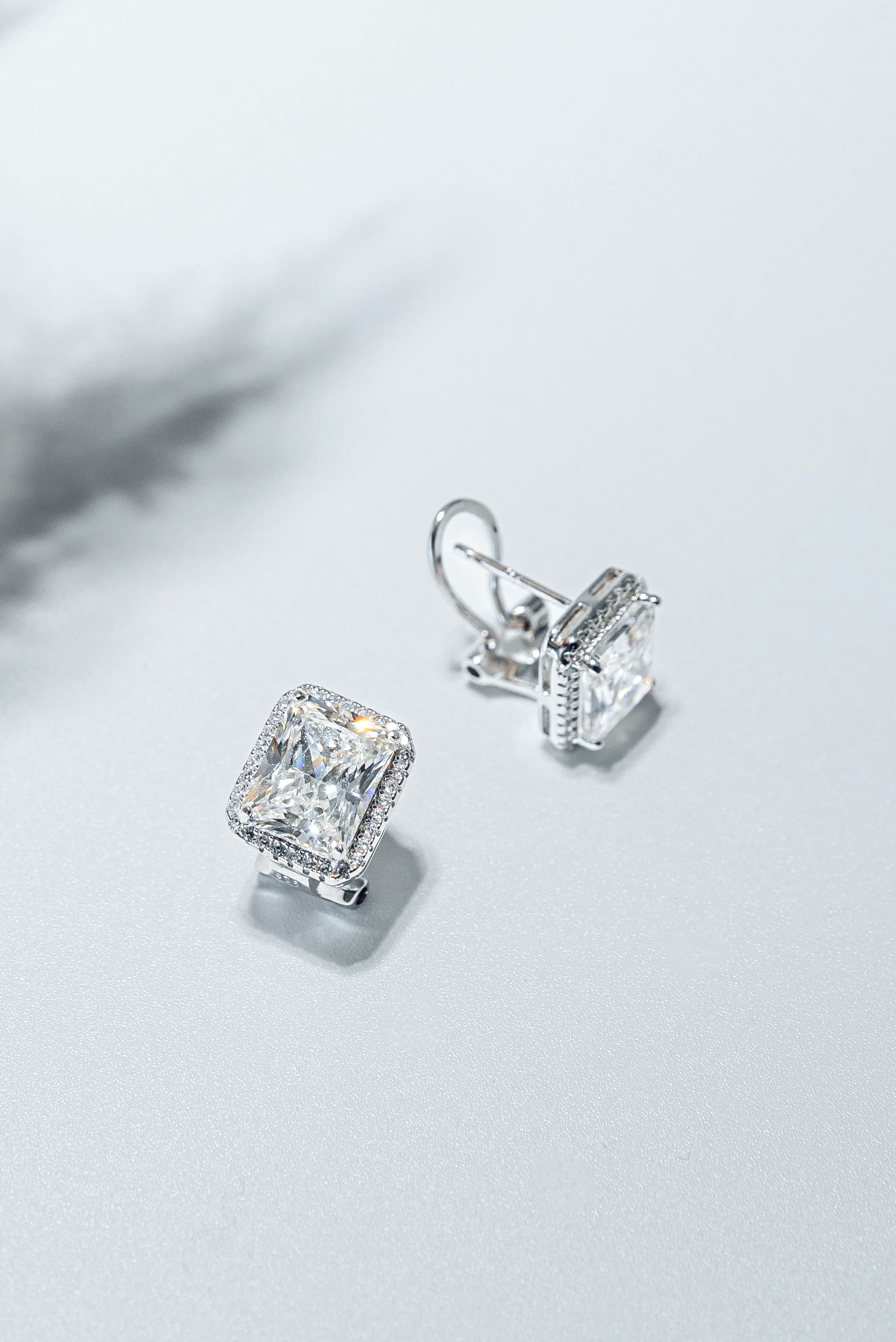 MB White Sapphire Earrings