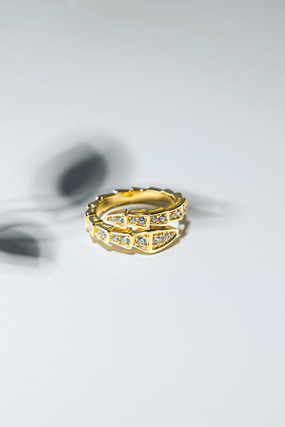 MB-Ring Crystal Snake Golden